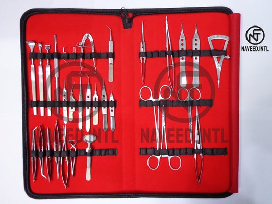 30 PCs Set O.R Grade Basic Ophthalmic Eye Micro Surgery Surgical Instruments Kit