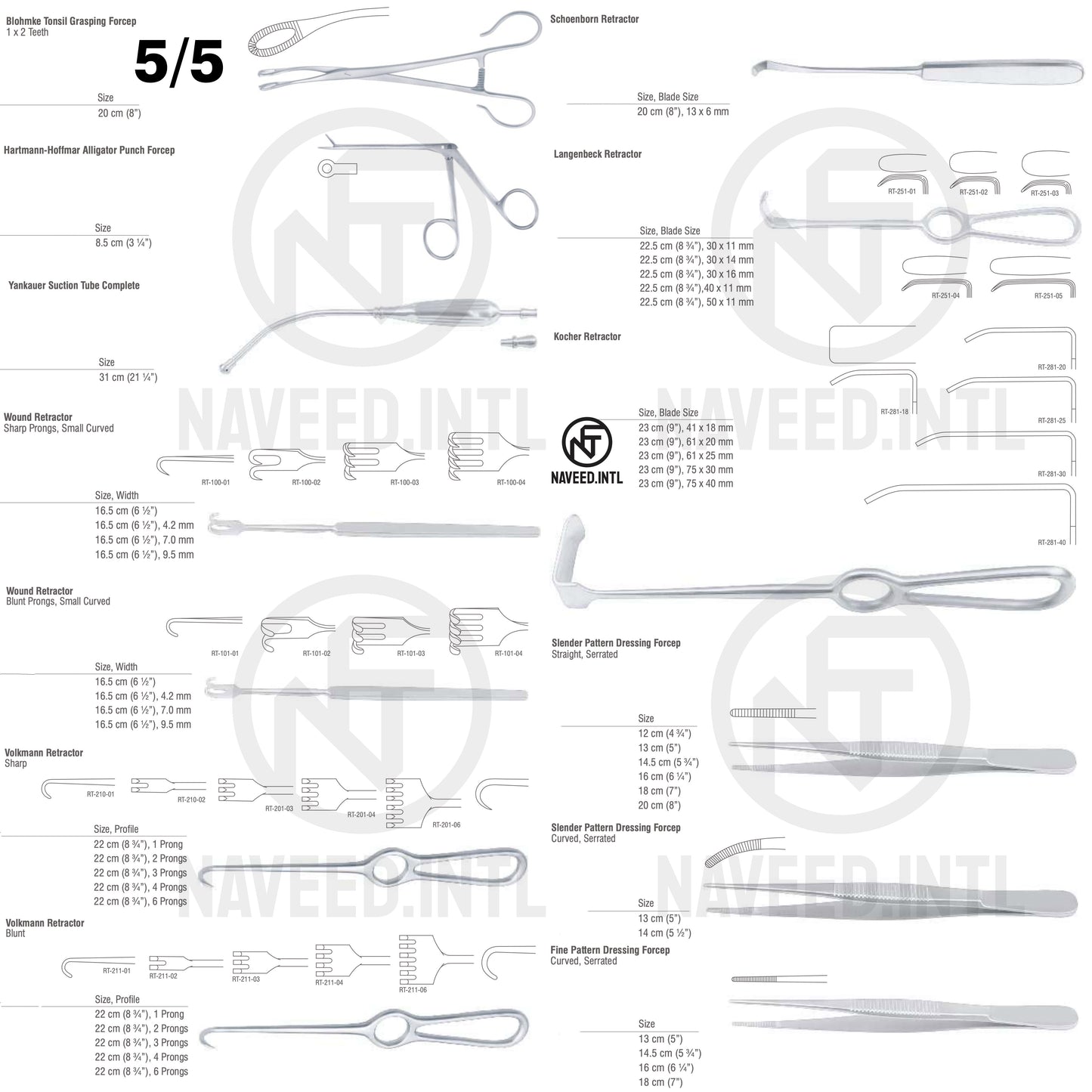 Basic Throat Surgery Set | Complete ENT Surgical Instrument Kit | Tonsillectomy, Tracheotomy & Neck Dissection Tools | Stainless Steel | Professional Grade