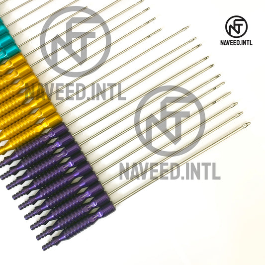 Liposuction Cannula Set of 26 Pieces Fixed Handle Cannula Surgical Set with Pouch