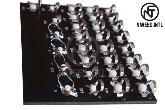 Dental Endodontic Rubber Dam Clamp Kit with Black Tray, Tools Dental Surgery Set