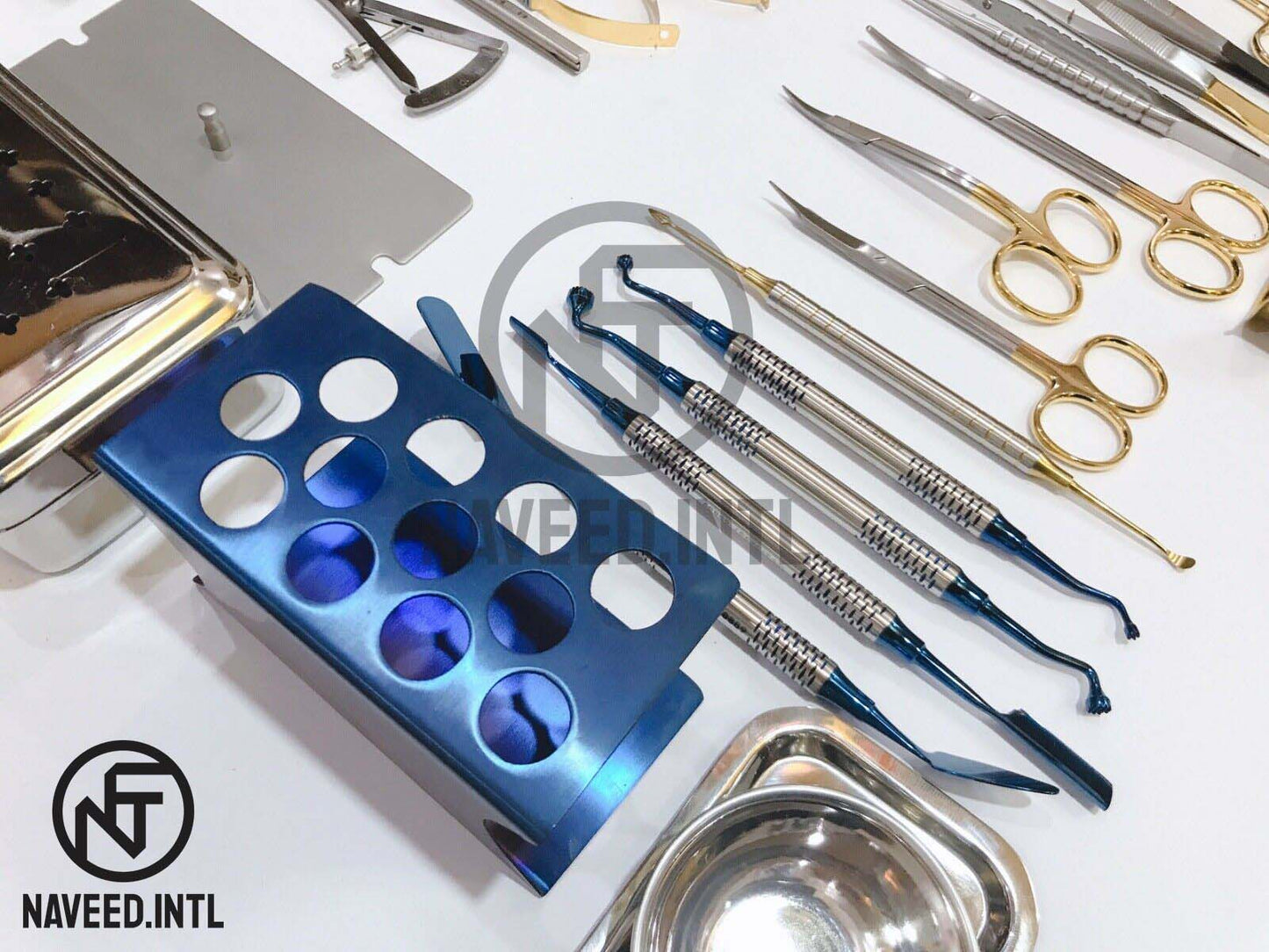 Dental PRF Box Kit – 28 Pieces Implant & Bone Grafting Surgical Instrument Set with Sterilization Cassette (CE)