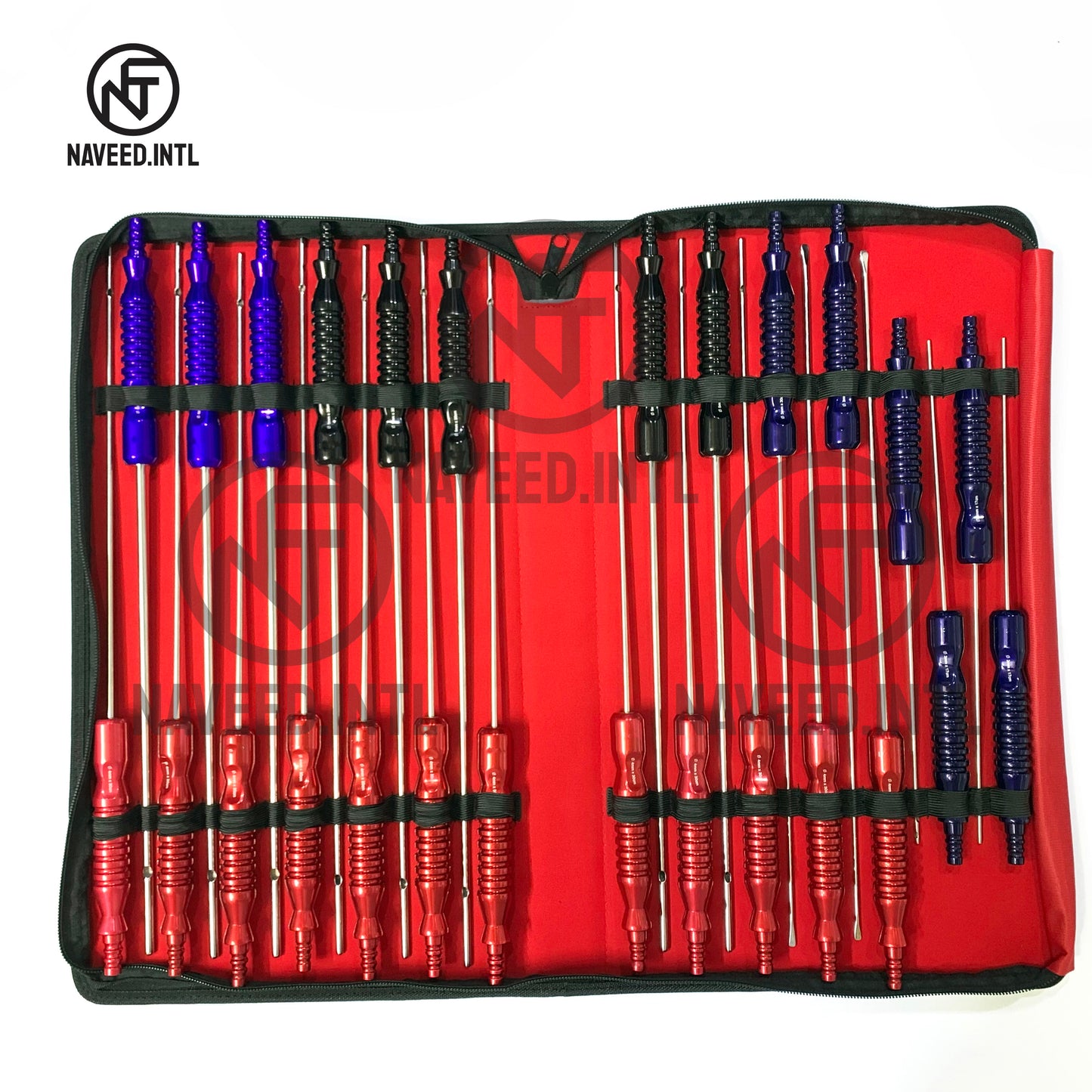 New Liposuction Cannula Set of 26 Pieces Fixed Handle Cannula Surgical Set with Pouch A+