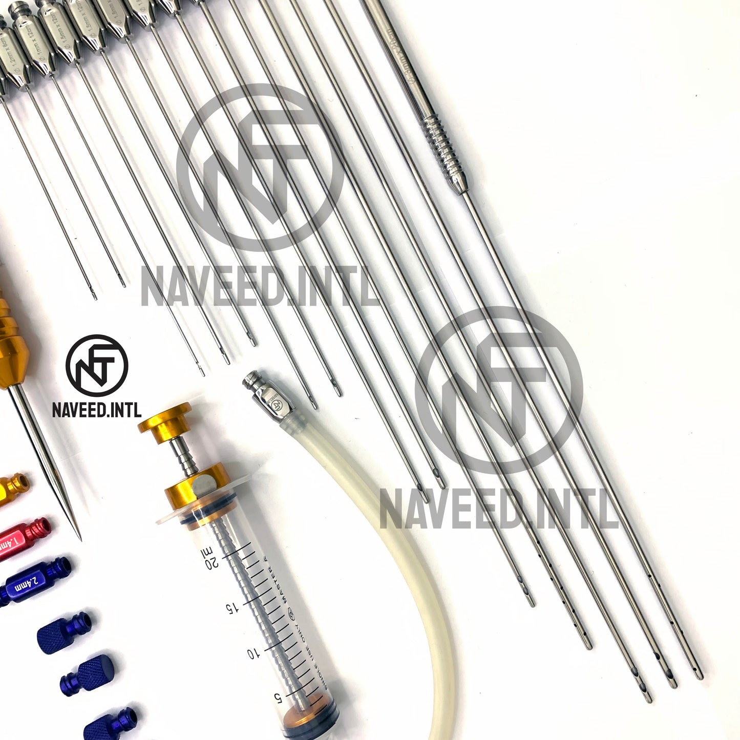 Liposuction Cannulas Facial Fat Grafting Transplantation Cannulas Liposuction Set of 28 PCs