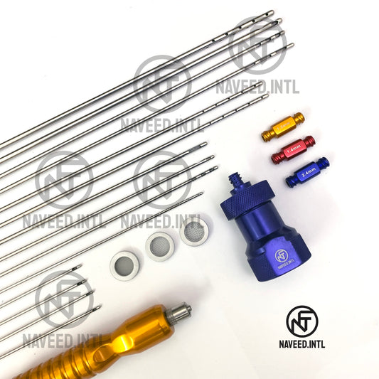 Liposuction cannulas with multiple diameters lengths and hole configurations