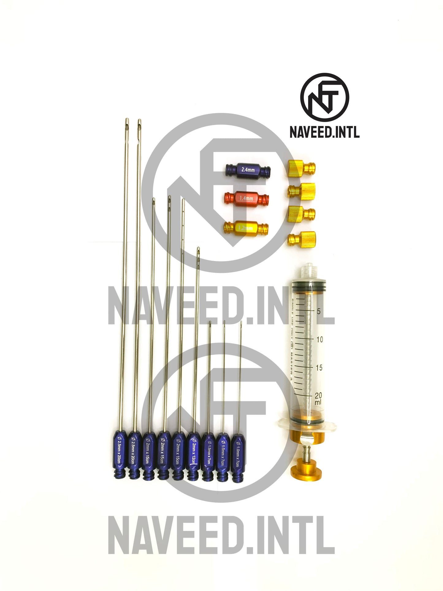 Facial Graft Transplantation Liposuction Cannula Set of 17 Pieces Fat Transfer Kit