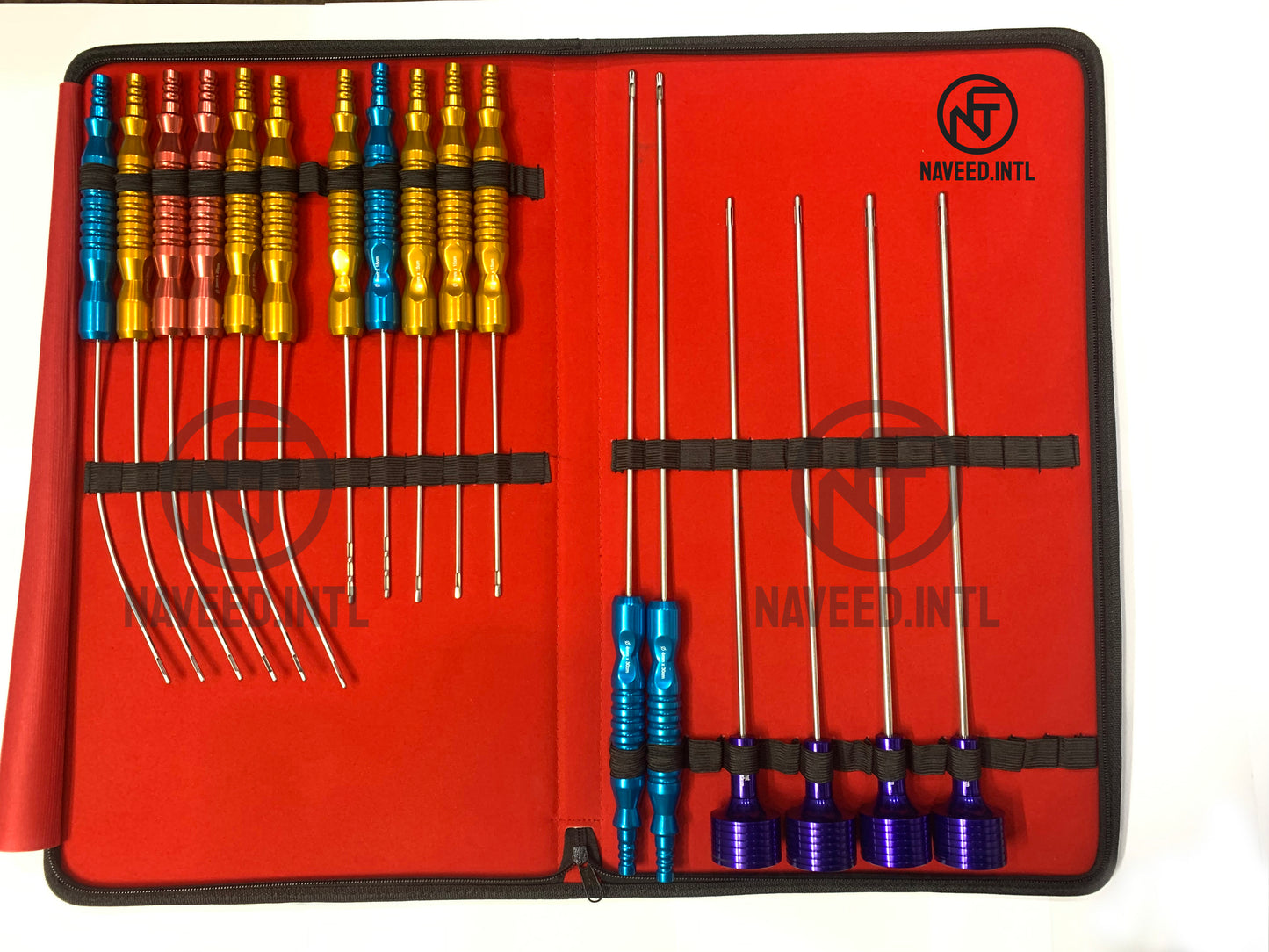 Liposuction Cannula Set of 4 Tommy Hub and 13 Fixed Handle Cannulas Surgical Kit A+ Set
