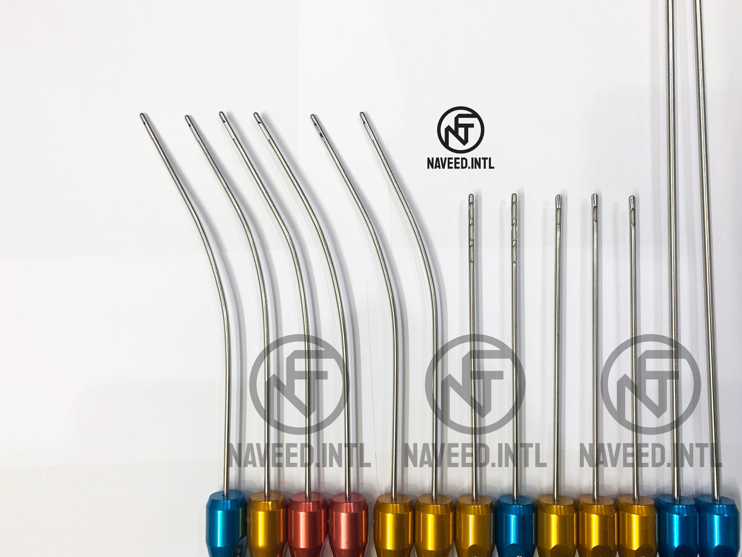 Liposuction Cannula Set of 4 Tommy Hub and 13 Fixed Handle Cannulas Surgical Kit A+ Set