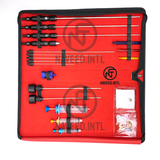 Liposuction Cannulas Set of 28 Fat Grafting Power Handle and Luer Lock Kit A+