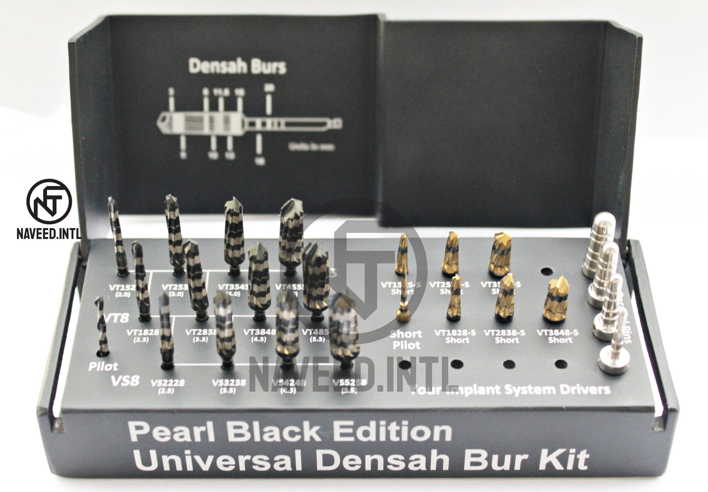 Pearl Black Universal Osseodensification Bur Kit 24 Pieces Excellent Quality