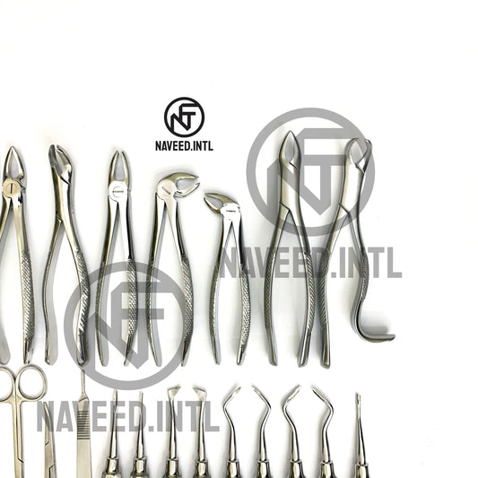Set of 32 Pieces Oral Dental Surgery Extracting Elevators Forceps Dental Best Kit