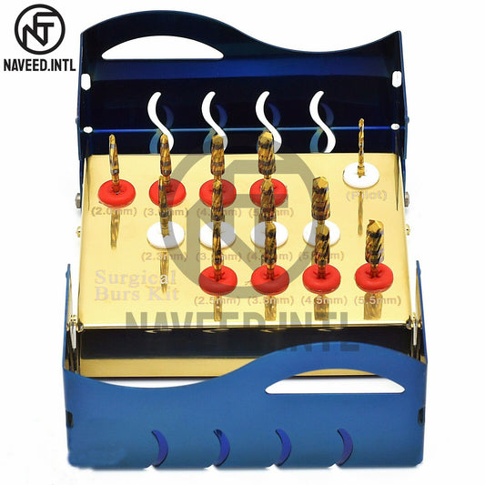 Dental Osseodensification Burs Kit 13 Pieces Good Quality with Free Case