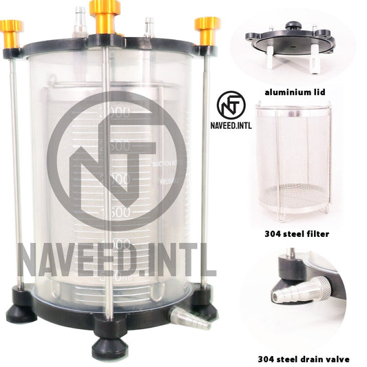 3000ml Fat Collection Jar, Autoclavable Liposuction Canister for Suction Machine