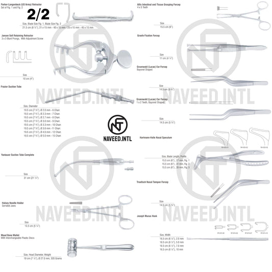 Basic Nasal Surgery Set | Complete Professional ENT Instrument Kit | German Stainless Steel | Autoclave Safe