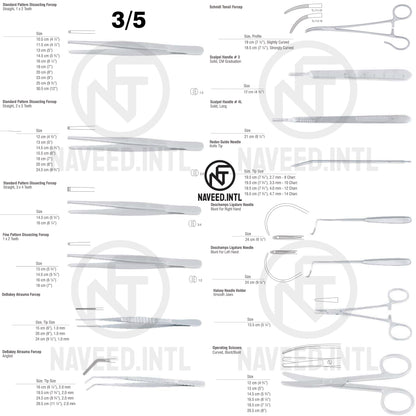 Basic Throat Surgery Set | Complete ENT Surgical Instrument Kit | Tonsillectomy, Tracheotomy & Neck Dissection Tools | Stainless Steel | Professional Grade