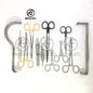 Breast augmentation surgical instrument set with plastic surgery instruments