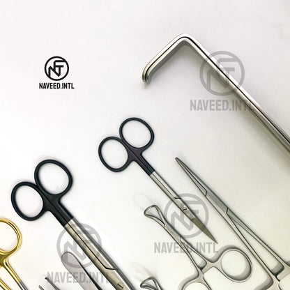 Reusable breast augmentation surgical instrument set for plastic and cosmetic surgery