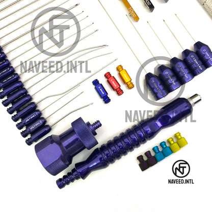 Liposuction Cannulas Set Complete Body Nano Fat Harvesting 23 Cannulas and Accessories A+