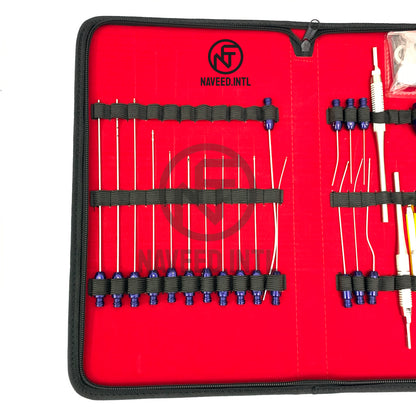 Liposuction Cannulas Set Complete Body Nano Fat Harvesting 23 Cannulas and Accessories A+