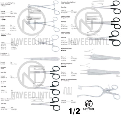 Cut Down Surgical Instrument Set | Vascular Access Venous Cutdown Kit | Metzenbaum Super Edge Scissors, Weitlaner Retractor, Halsted-Mosquito Forceps, Mayo-Hegar Needle Holder & Butterfly Probe | German Stainless Steel