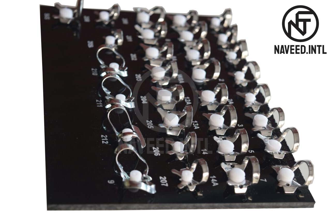 Dental Rubber Dam Clamp Set – 31 Pieces Endodontic Isolation Kit with Black Tray | Professional Dental Instruments