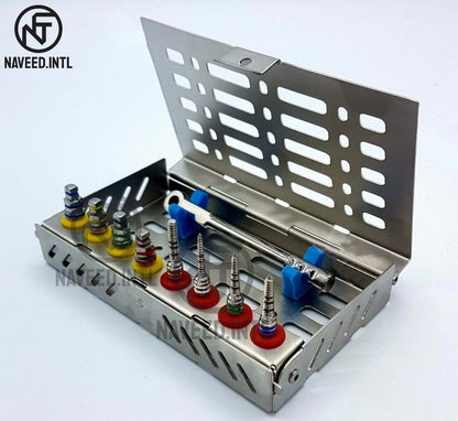 Dental Implant Bone Compression Kit – 4mm Ratchet, Hex Drivers & Cassette | Sinus Lift & Soft Bone Stabilization