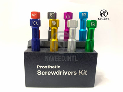 Dental Implant Screwdriver Kit – 8-Piece Color-Coded Implant Tool Set with Organizer (AST, 3i, ITI, NOB & More)