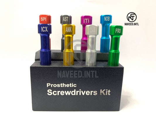 Dental Implant Screwdriver Kit – 8-Piece Color-Coded Implant Tool Set with Organizer (AST, 3i, ITI, NOB & More)