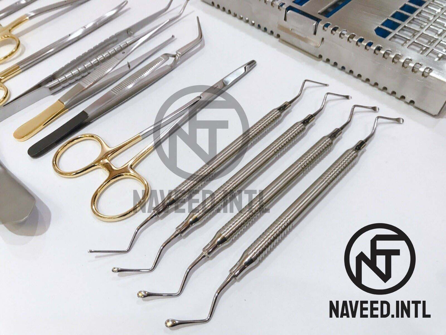 Dental PRF Box Kit – 28 Pieces Implant & Bone Grafting Surgical Instrument Set with Sterilization Cassette (CE)