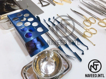 Dental PRF Box Kit – 28 Pieces Implant & Bone Grafting Surgical Instrument Set with Sterilization Cassette (CE)