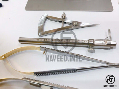 Dental PRF Box Kit – 28 Pieces Implant & Bone Grafting Surgical Instrument Set with Sterilization Cassette (CE)