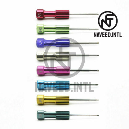 Dental Implant Screwdriver Kit – 8-Piece Color-Coded Implant Tool Set with Organizer (AST, 3i, ITI, NOB & More)