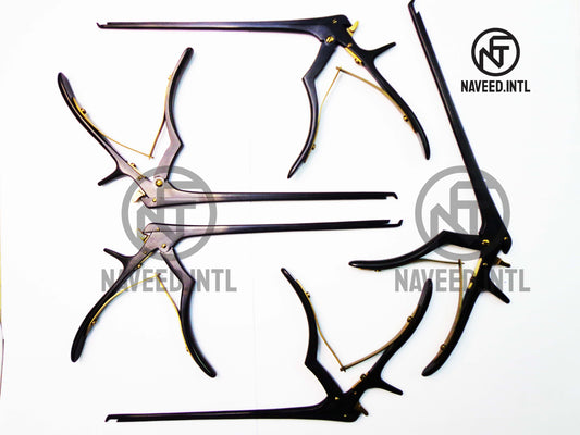 Detachable Kerrison Rongeur Set – 5 Pcs, 7″ Rapid-Clean Cervical & Orthopedic Instruments (1–5mm, 40° Up)