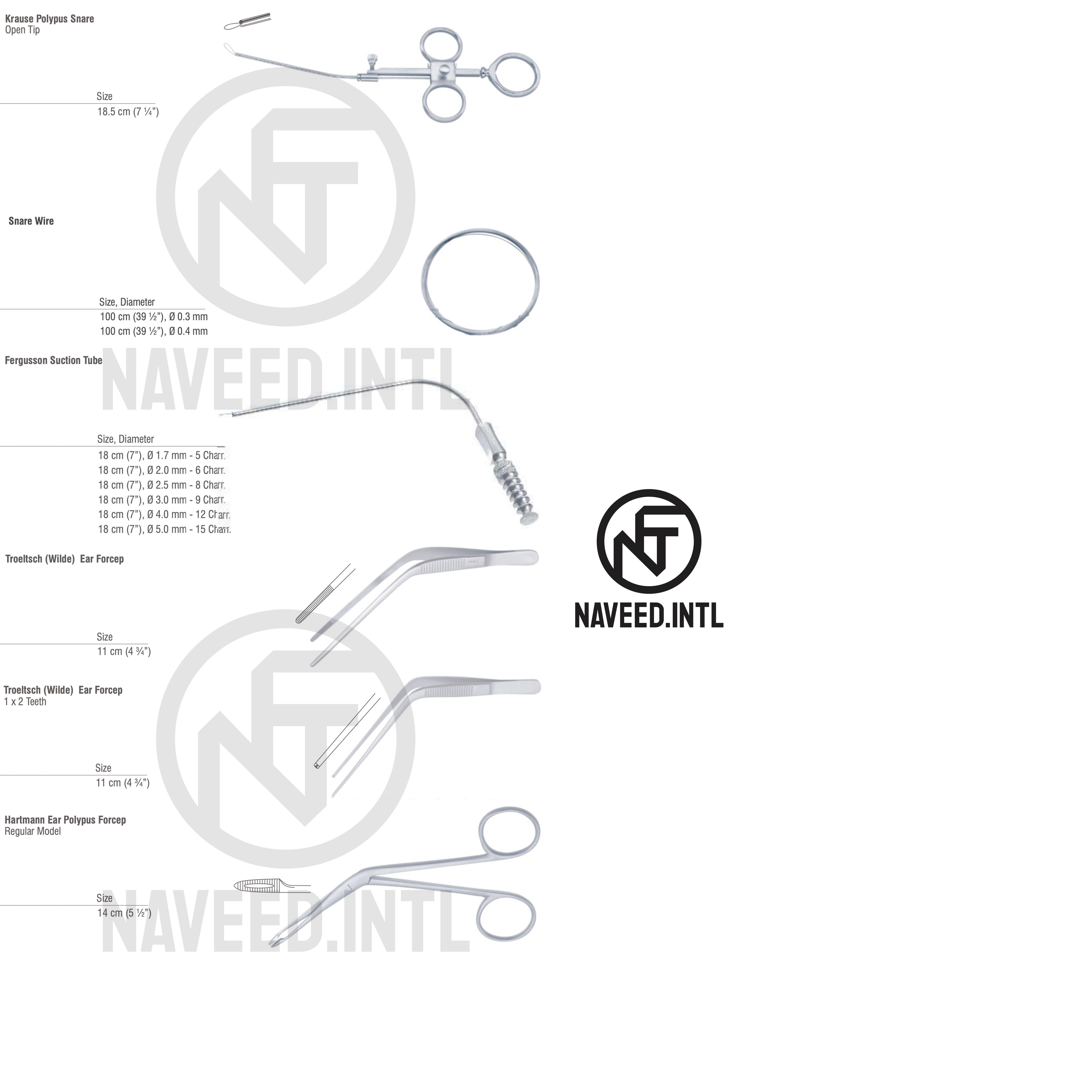 Polyp Cutter Instrument Ear Polyp Removal Instrument Set | Complete ENT Otology Kit – Naveed Intl