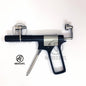 Fat Injection Re-Grafting Gun Front View – Pistol Grip Design with Aluminium Barrel and Luer Lock Syringe Connector by Naveed International