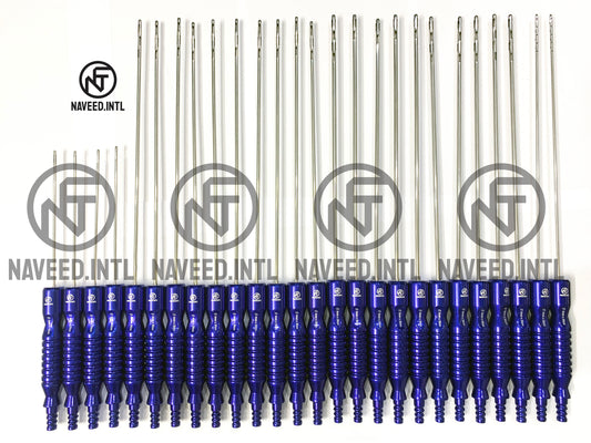 Fixed Handle Cannula Set of 26 Pieces Liposuction Kit Surgical Set A+ Quality