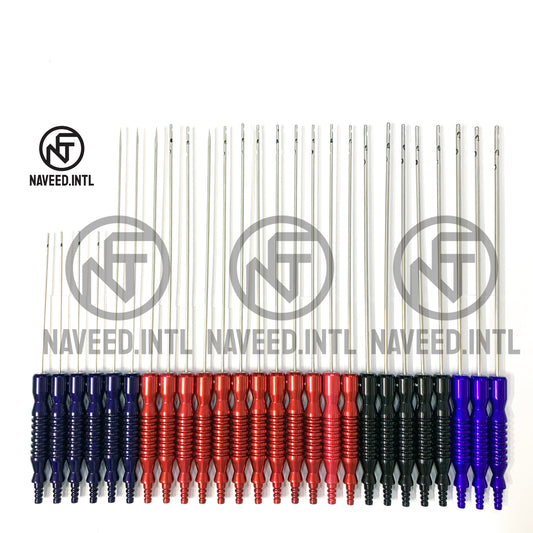 New Liposuction Cannula Set of 26 Pieces Fixed Handle Cannula Surgical Set with Pouch A+