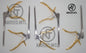 Kerrison Rongeur Set 7″ – 5 Pieces, Gold Plated, 40° Up-Bite Cervical & Orthopedic Surgical Instruments (1–5mm)