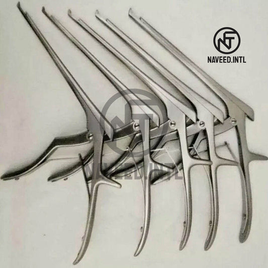 Kerrison Rongeur Set 7″ – 5 Pieces, Dull Finish 40° Up-Bite Cervical & Orthopedic Surgical Instruments (1–5mm)