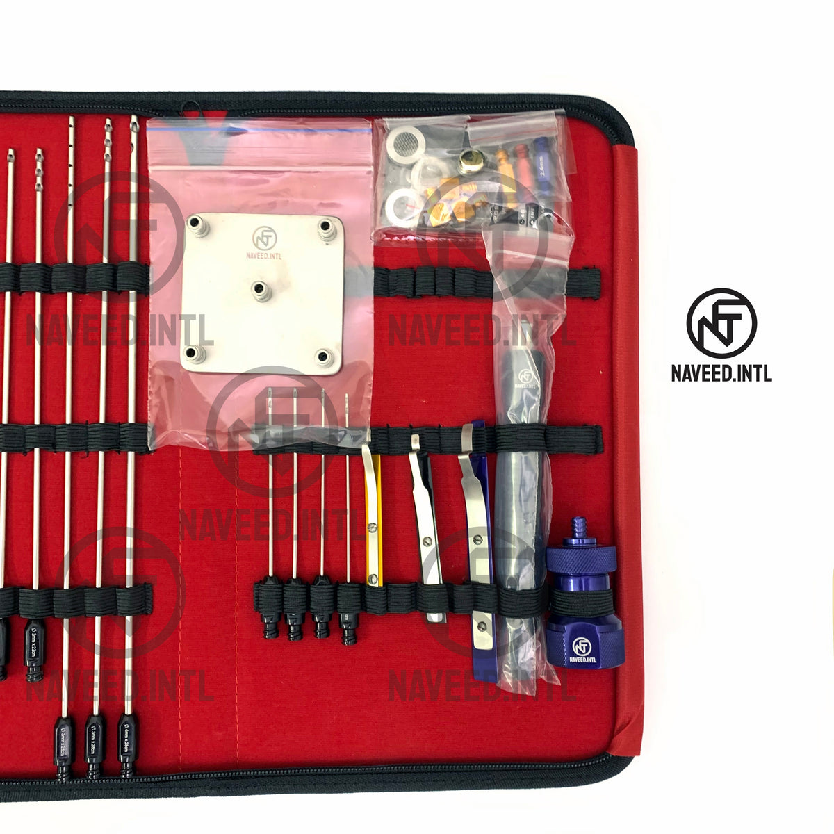 Liposuction Cannula Set, 27-Piece Fat Grafting & Nano Fat Transfer Kit with Syringe Stand 5 in One Black Color