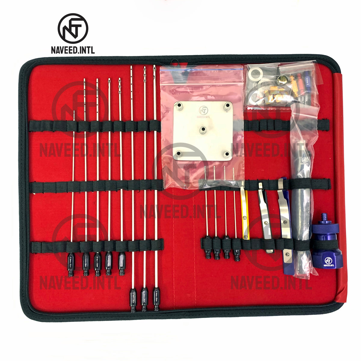 Liposuction Cannula Set, 27-Piece Fat Grafting & Nano Fat Transfer Kit with Syringe Stand 5 in One Black Color