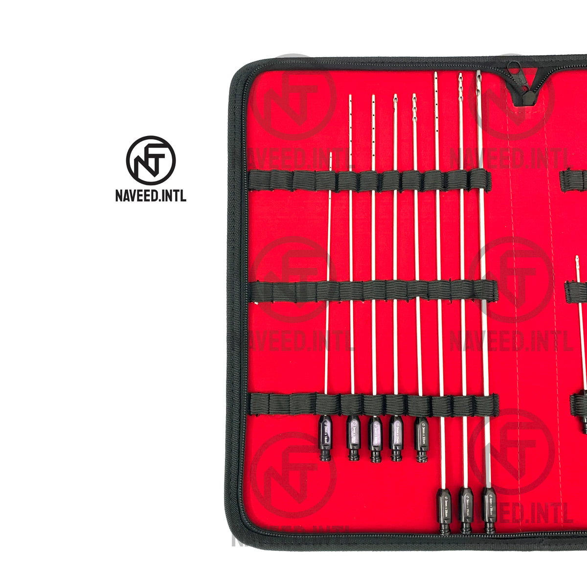Liposuction Cannula Set, 27-Piece Fat Grafting & Nano Fat Transfer Kit with Syringe Stand Black