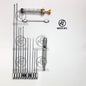 14-piece liposuction cannula set with stainless steel Luer Lock bases and fat transfer accessories
