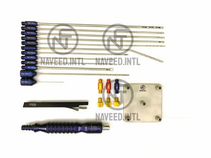 21-Piece Liposuction Cannula Set | Luer Lock Fat Transfer Kit | German Stainless Steel | Surgical Grade A+