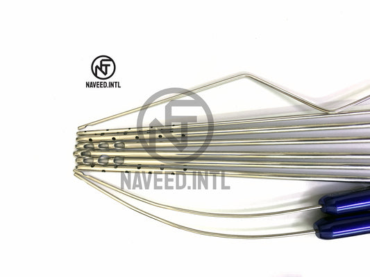 Liposuction Cannula Set of 9 Pieces, 3 Syringe Snap Lock, Fat Converters, Nano Cartridge with 3 Mesh, 4 Syringe Cap, 1 Luer Lock to Tubing Handle