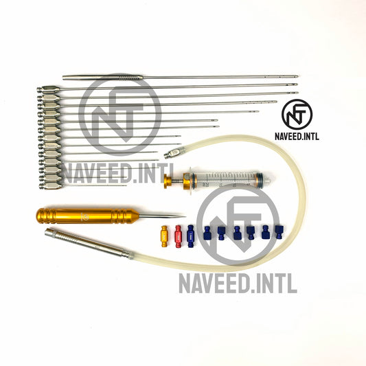Liposuction Cannulas Facial Fat Grafting Transplantation Cannulas Liposuction Set of 28 PCs