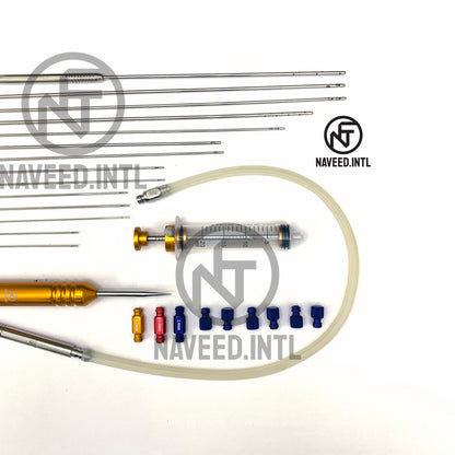Liposuction Cannulas Facial Fat Grafting Transplantation Cannulas Liposuction Set of 28 PCs