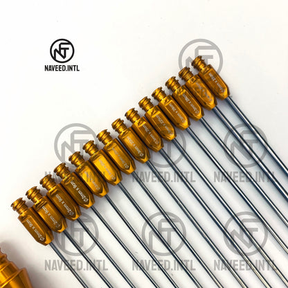 Nano fat transfer cartridge transfer mesh and Luer-to-Luer connectors mount view where you can see the sizes clearly with length and diameter