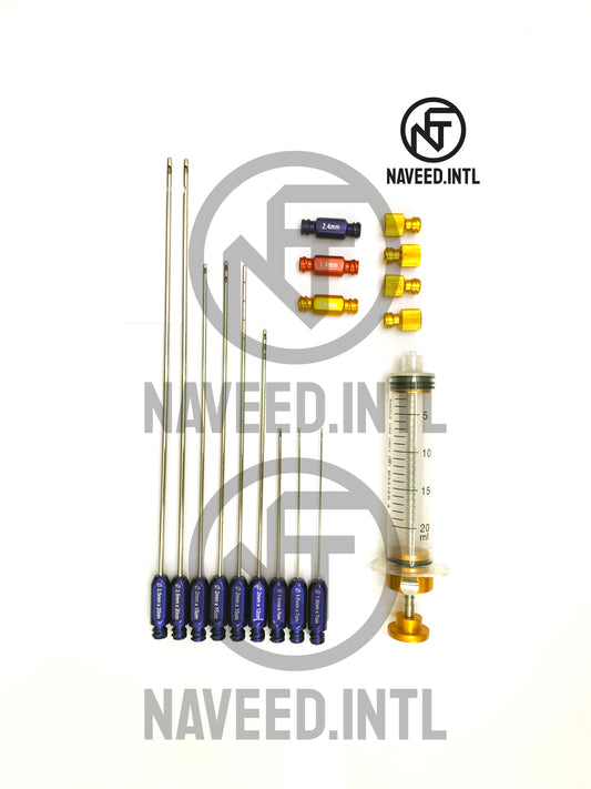 Facial Graft Transplantation Liposuction Cannula Set of 17 Pieces Fat Transfer Kit