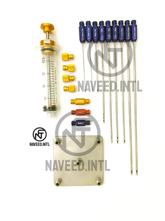 Facial Graft Transplantation Liposuction Cannula Set of 18 Pieces Fat Transfer Kit