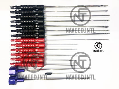 Liposuction Cannula Set of 16 Pieces Fat Grafting Power Handle and Tommy Hub Kit